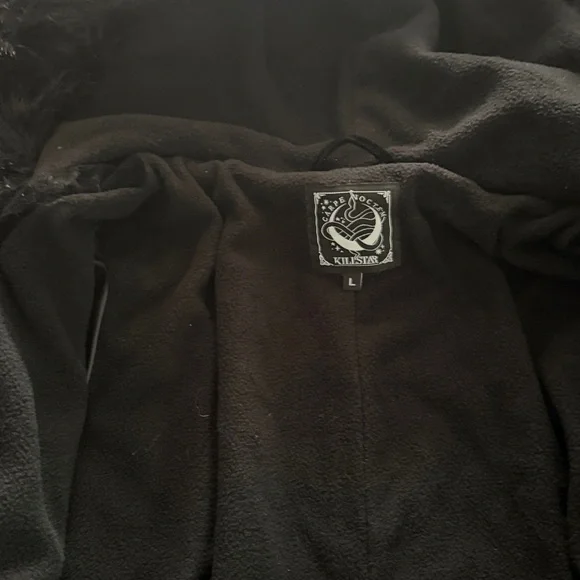 Killstar night fever bat black winter coat with hood size Large brand new - Picture 7 of 7